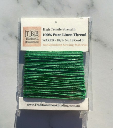 100% Pure Linen Thread- Waxed- 18/3 No.18 Cord 3- Approx 1mm thick- 22 options - Picture 12 of 30