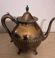 Sheets Rockford Silverplated 1875 Teapot, Stamped, 9 " Vintage