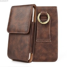 Vertical Leather Carrying Pouch Case Cover Holster With Belt Loop For Cell Phone