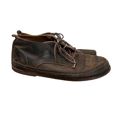 OluKai Men\'s Dark Brown Leather Honolulu Lace Chukka Boots with Tan Laces Olukai Honolulu Boot Mens 10M Brown Waxed Leather Chukka  main image 2
