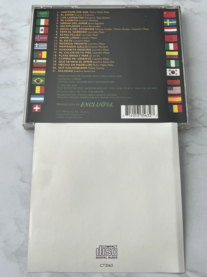 Lisandro Meza Un Mundial De Exitos CD ORIGINAL 1994 Amor Lindo, El Siete RARO! — 第 4/4 张图片