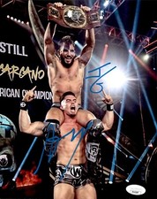The Way Johnny Gargano & Austin Theory Signed WWE NXT 8x10 Photo #1 JSA COA