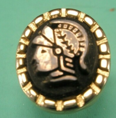 Cameo Helmeted Centurion Warrior Vintage SWANK Lapel Pin Tie Tack y04