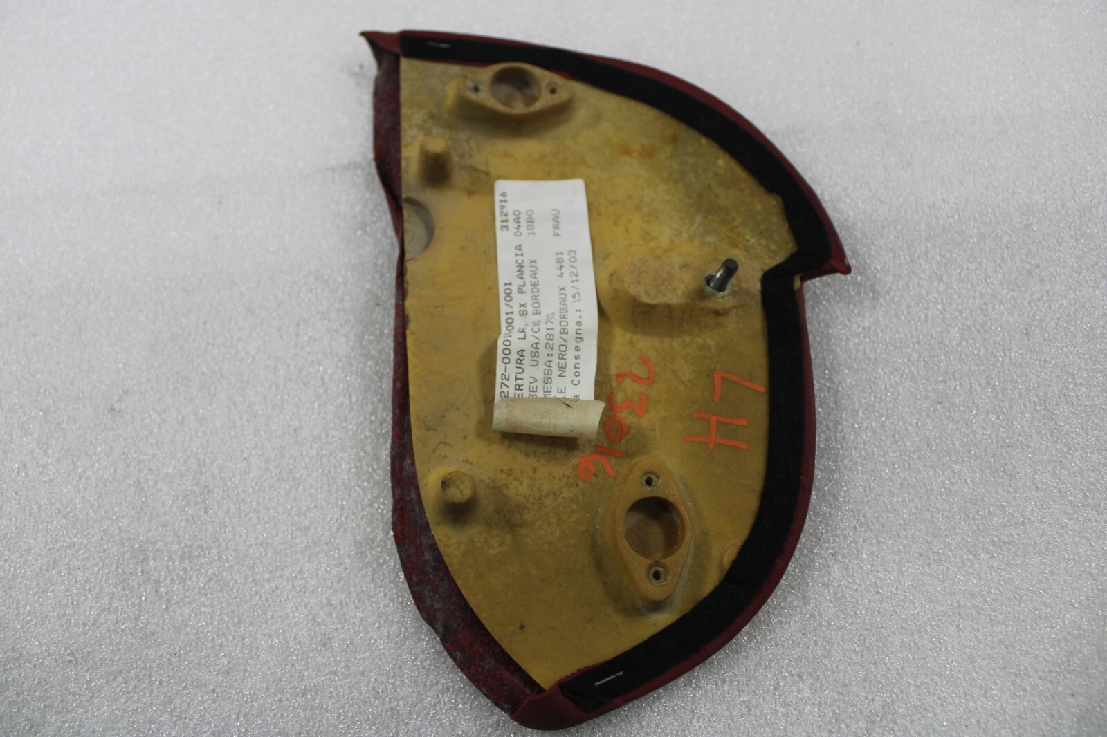 Ferrari 575, LH, Left, Dash End, Burgundy, Used, P/N 668052