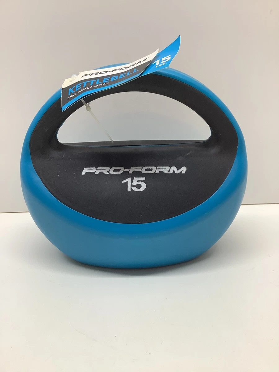 15 LB Pro Form Kettlebell purse weight blue black New eBay