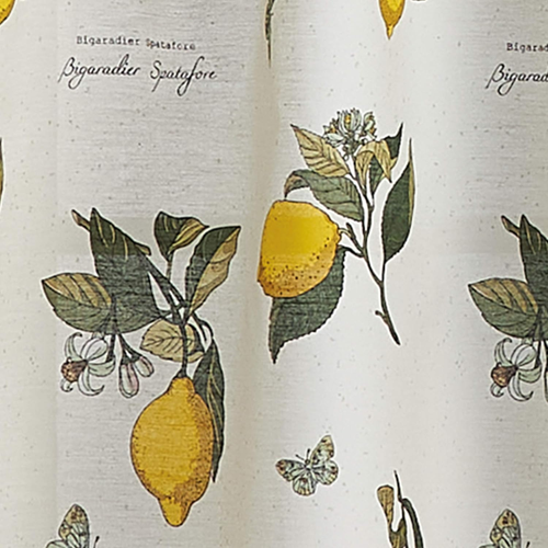 Lemon Kitchen Curtains Tier & Valance Set 3-Piece Small Window Curtain 28W X 36L - Picture 4 of 12