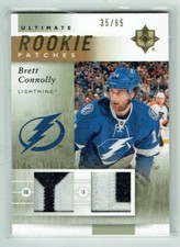 11-12 UD Upper Deck Ultimate Rookie Patches  Brett Connolly  /65  Dual Patches