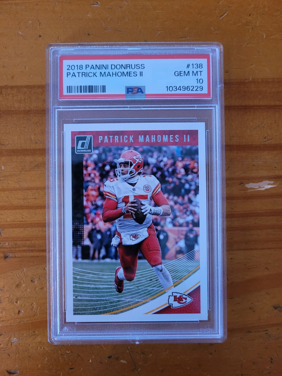 2018 Donruss #138 Patrick Mahomes 2nd Year Card PSA 10 Gem Mint