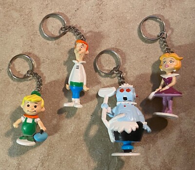 THE JETSONS KEYCHAINS - PICK FROM GEORGE OR JANE PVC 1990 VINTAGE NEW