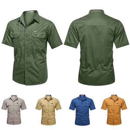 mens short sleeve shirts 19 collar