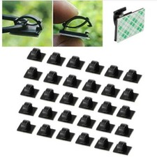 35PCS Mini Self Adhesive Car Wire Clips Rectangle Tie Sticker Cable Cord Holder