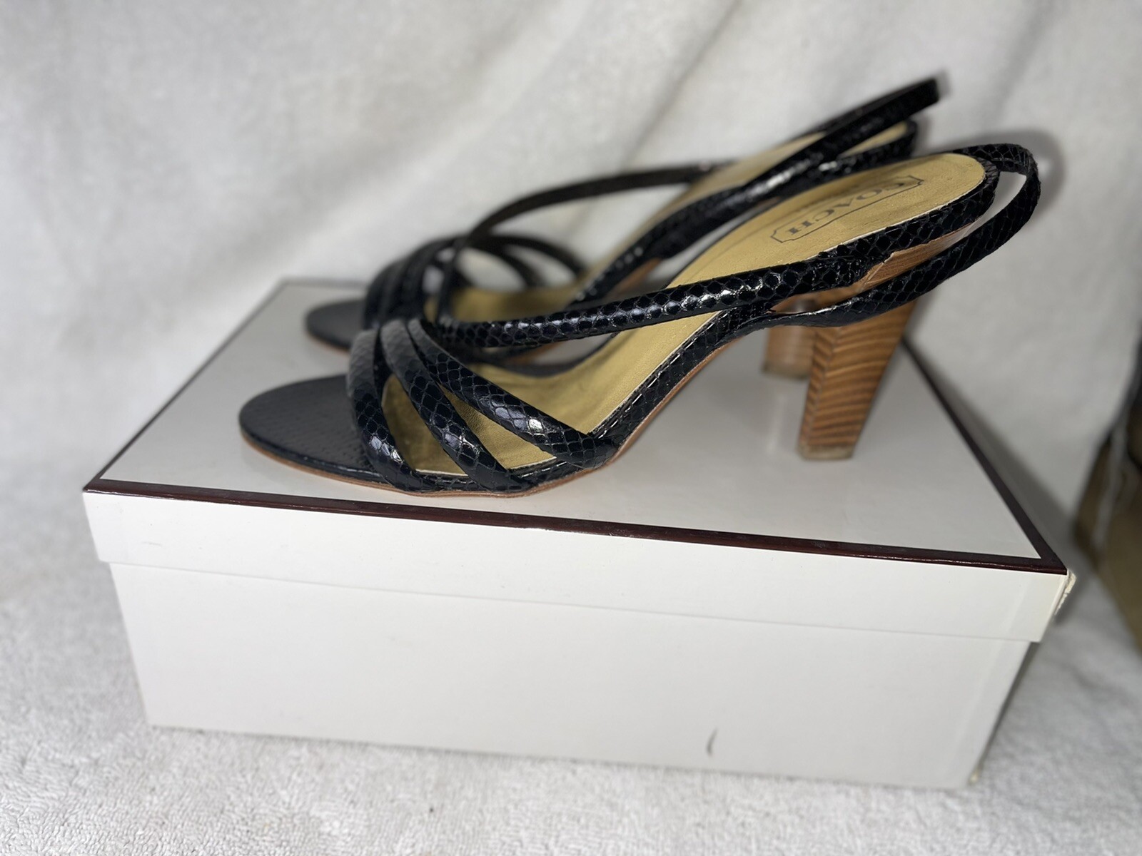 COACH PYTHON snakeskin strappy heels, Beatriz A30… - image 2