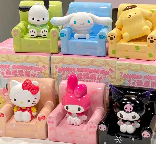 MINISO Sanrio Сидящая Кукла Серия Мелодия Слепая Коробка Подтвержденная Фигурка Hot Toy Подарок - Изображение 2 из 4