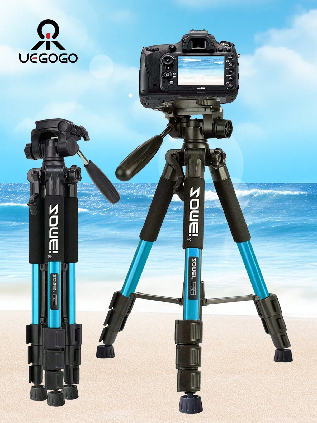 UEGOGO Uegogo 55 Inch Phone Camera Tripod - With Quick Release Plate And T-Shape