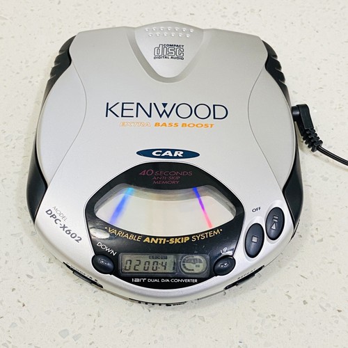 š„Kenwood DPC-X602 Portable CD Player, Extra Bass Boost, Silver w/ Pwr Adapter - Picture 2 of 17