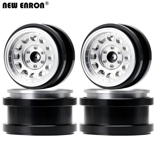 4Pcs 2.9" Aluminium Beadlock Wheel Rim For RC 1/6 Losi Super Rock Rey Axial SCX6