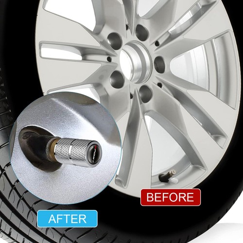 4x Aluminum Car Tire Valve Cap Tyre Valve Stem Air Dust Wheel Rim Caps Cover - Picture 6 of 14