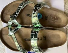 NWT Mephisto Metallic Adjustable Sandals EU Size 41/10 US "Mosaic" Pattern