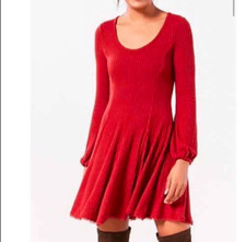 Urban Outfitters Ecote Topanga Ribbed Knit Mini Dress