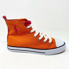 Polo Ralph Lauren Orange Harbour Hi Kids Casual Shoes 990016