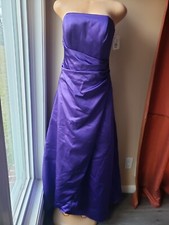 David’s Bridal Purple Strappless Bridesmaid Wedding Dress Size 14.