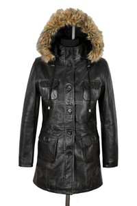 leather winter coat