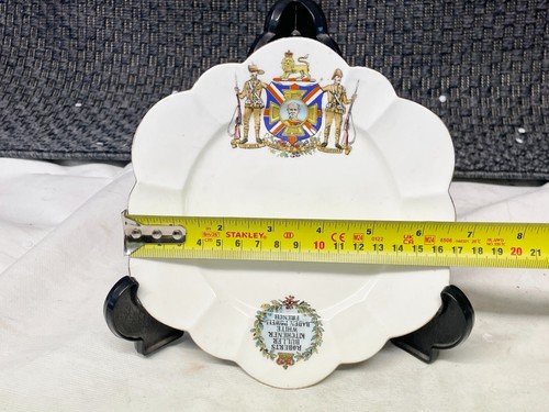 VINTAGE BOER WAR COMMEMORATIVE PLATE MILITARY CREST BADEN POWELL - Picture 7 of 7