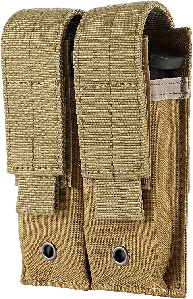 Pochette De Ceinture Tactique Molle Pour Chargeur Pistolet 9mm - Glock, M1911, 92F - 2 Pièces
