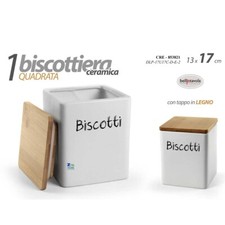 CONTENITORE BARATTOLO BISCOTTIERA IN CERAMICA "BISCOTTI" ART.53821