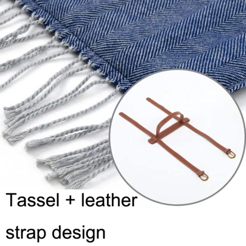 Waterproof Thick Tassel Picnic Mat, Size: 200x150cm (Navy Blue) - Picture 4 of 6