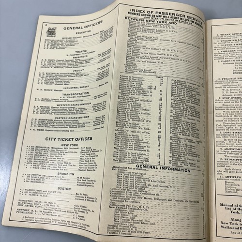 New York New Haven Hartford Railroad Lines West Timetable Schedule Summer 1915 - Picture 4 of 7