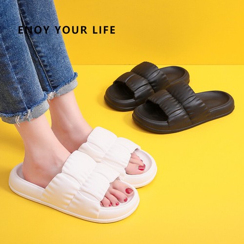 Home Soft Slippers Non Slip Platform Bathroom Thick Bottom Sandals Flip Flops - Picture 11 of 34