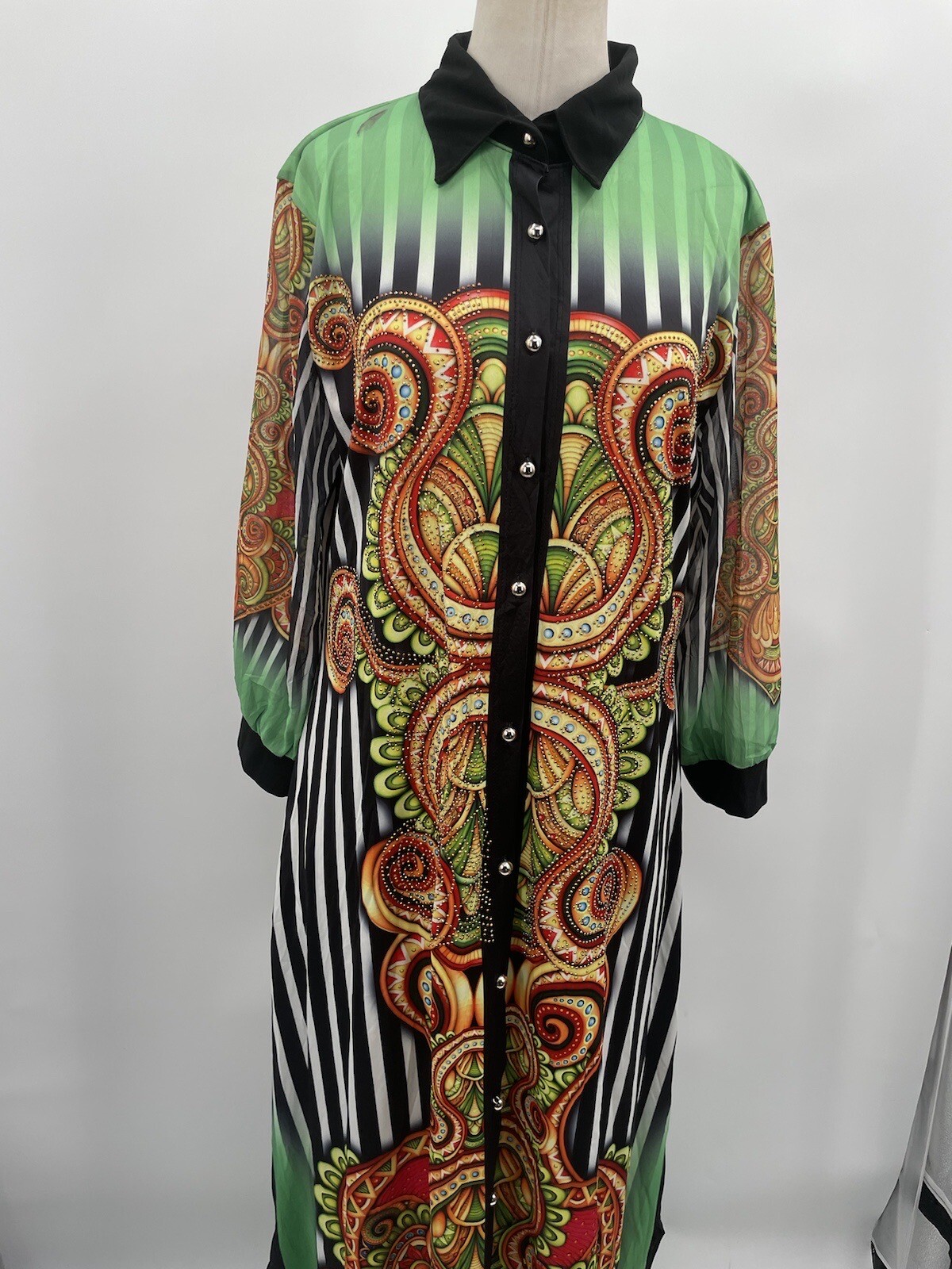 High Quality Polyester Front Button Down 3/4 Slev… - image 3