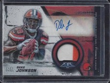 DUKE JOHNSON JR. 2015 TOPPS FIRE RPA 2 COLOR ROOKIE PATCH AUTO RC #D 89/200