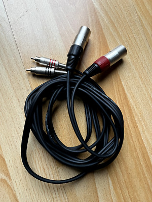 2,90 Meter Zwillingskabel Stagg XLR/Cinch M/M Schwarz