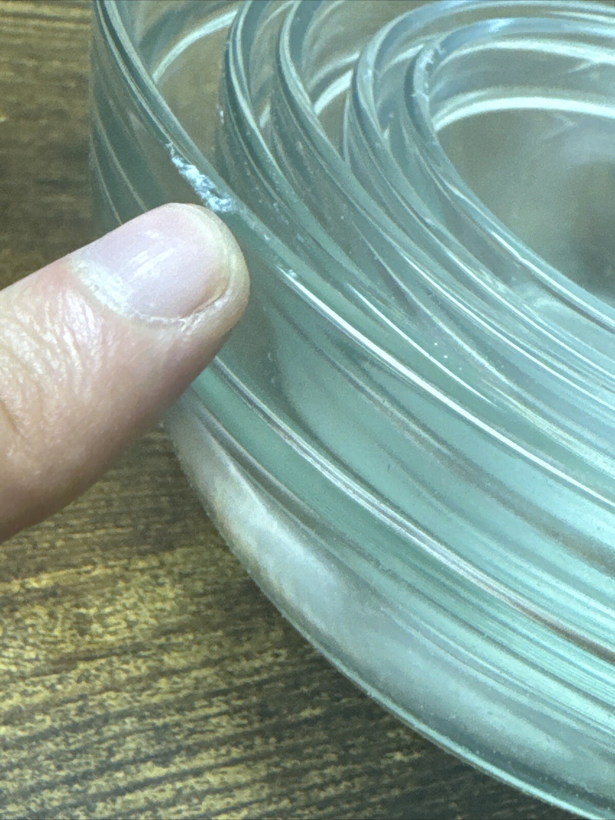 Vintage Duralex Glass Set of 6 Clear Nesting Mixing Bowls FRANCE 2.25" to 5.5"