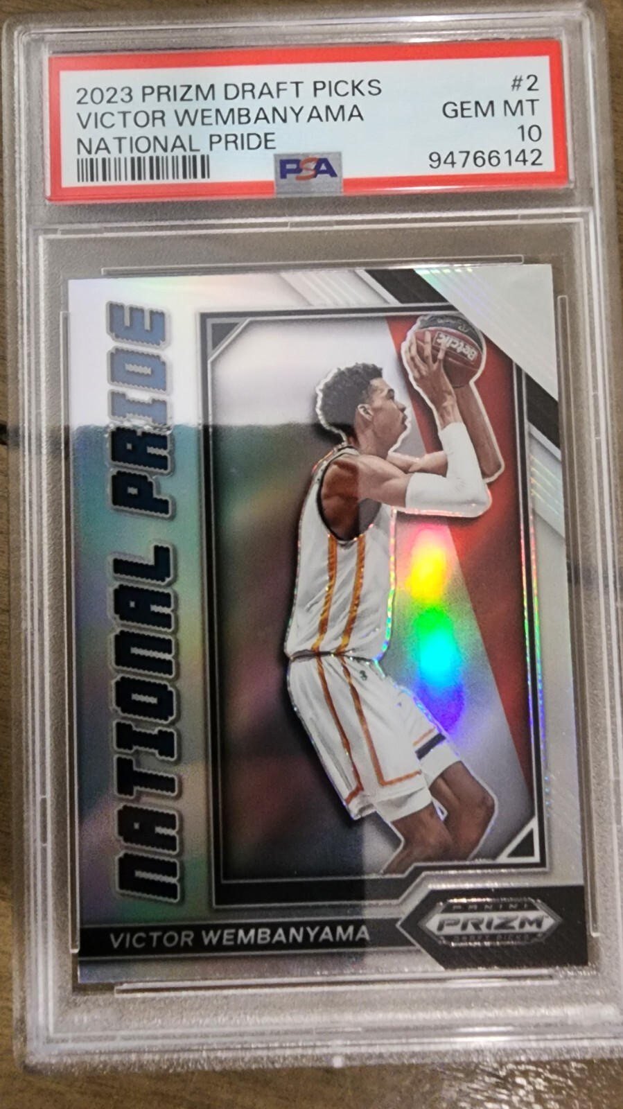 Victor Wembanyama 2023 Prizm Draft National Pride Rookie RC SSP - PSA 10