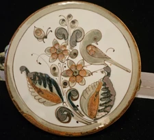 Mexico Pottery Tonala Ken Edwards El Palomar Trivet Birds Flowers