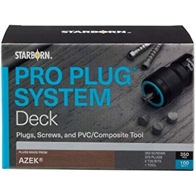 Pro Plug PVC Plugging System for AZEK Slate Gray Decking - Epoxy Steel - 350 pcs