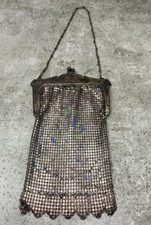 Vintage Art Deco Enamel Mesh Purse 1920 s Flapper