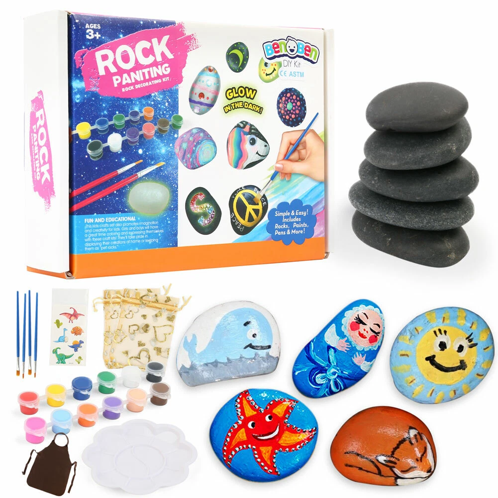 Rock Painting Kit For Kids Arts And Crafts For Girls Boys - Temu