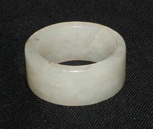 Vintage Chinese Semi Translucent White Jade Ring Sz.6.75 - Included (LeS) R10 - 第 2/9 張圖片
