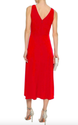 knee length dresses for ladies Donna Karan Weekend Women's Tricot Knit Elbow-Sleeve Collared Polo Dress - Vapor