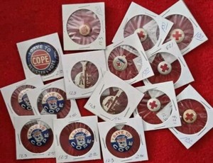 15 Antique Collectable Medical Donation Pins Pinbacks Buttons Hatpins