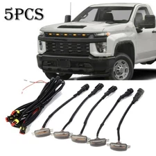 Grille LED Light Raptor Style Grill 5x For Chevrolet Silverado 2500 HD 2016-2021
