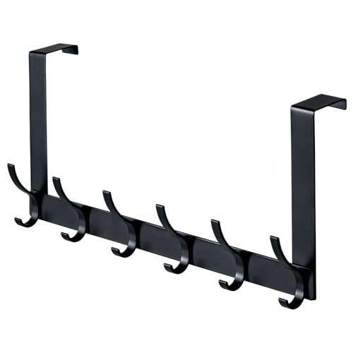 Over The Door Hooks Towel Rack with 12 Hooks for Bathroom Bedroom Kitchen - Picture 1 of 6