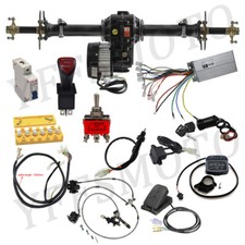 40"Differential Rear Axle Kit 1000W Motor Pedal Brake Assembly for Mower Golf US