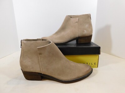 VERY VOLATILE Aldworth  Back Zip Ankle Boots  sz 11 M Sand Suede