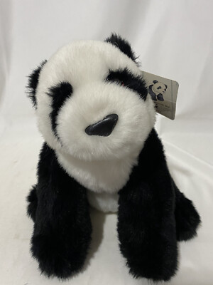 Gund World Wildlife Fund Panda Bear Plush Black White stuffed Animal New 12''