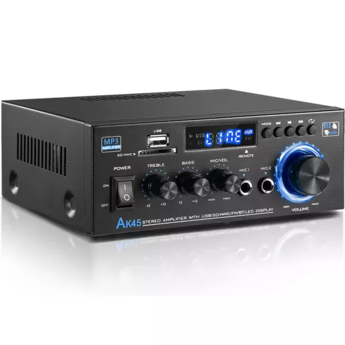 600 W Bluetooth Stereo Verstärker Amp HIFI Audio Radio 2 Kanäle USB AUX FM Auto Zuhause UK - Bild 9 von 19